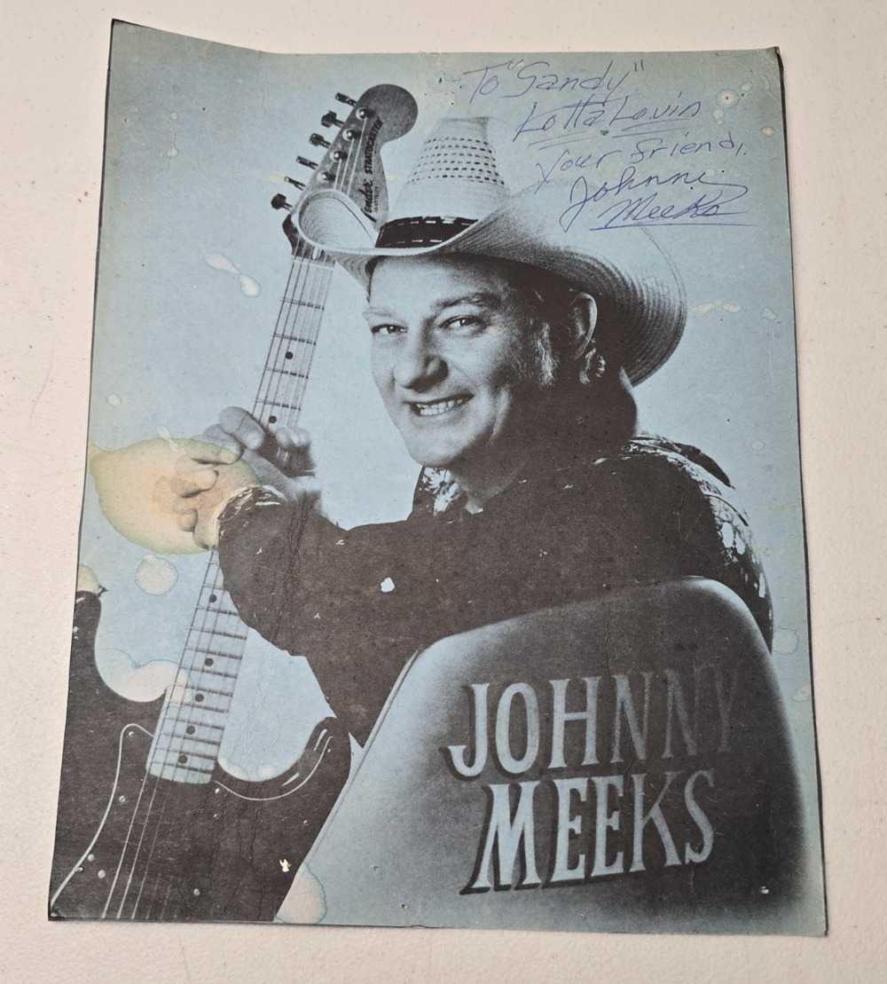 Johnny Meeks Asheville NC country guitarist 1968 - Original Hand Signed Photo